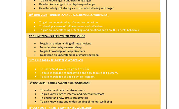 Image of Wellbeing Workshops