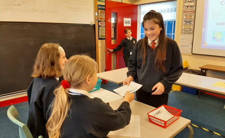 Image of Pupils Experience a Mock Election at SSMS
